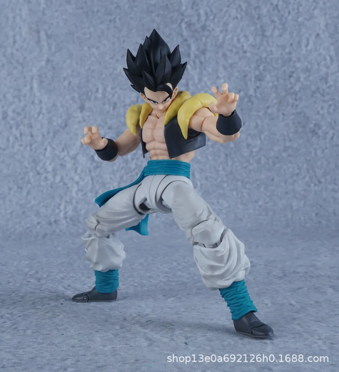 Anime SHFiguarts Gogeta Dragon Ball Z Figure Blue Hair Gogeta Theater Edition Joint Movable Doll Collectible Toys Christmas Gift