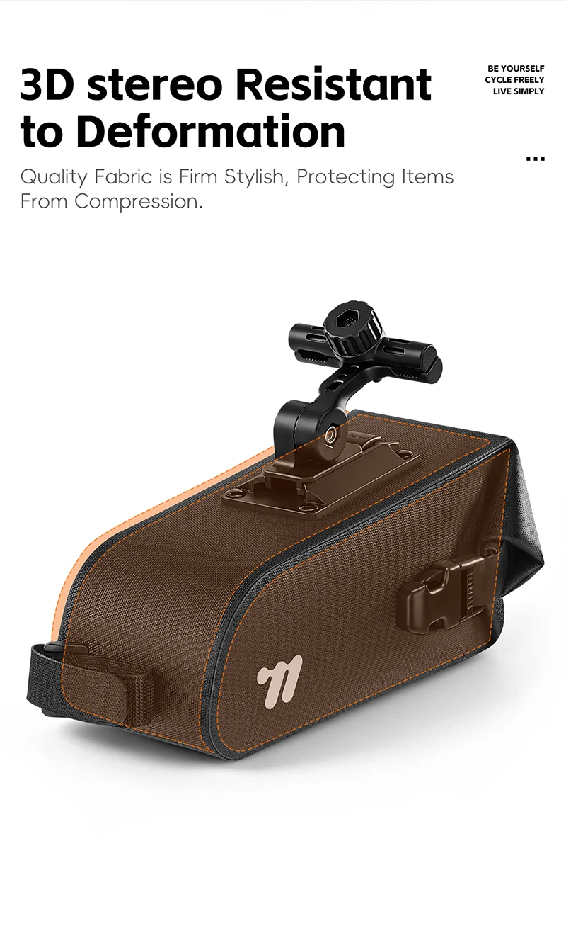 WEST BIKING Fahrradsatteltasche, wasserdicht, Schnellverschluss, Fahrrad-Hecktasche, 3D-Fahrradaufbewahrungstasche, reflektierend, für Rennrad, MTB, Gravel – Detail 5