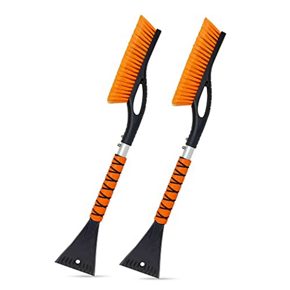 Car Snow Plow & Brush, Car Windshield Snow Plow Sturdy Snow Plow with Ergonomic Foam Grip Winter Accessory, 27Inch, 2PCS