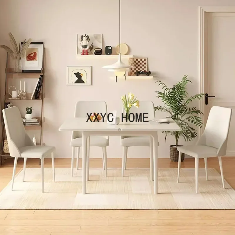 Nordic Modern Dining Table Extension Mechanism Rectangle Italy Wooden Dining Table Chaire Living Mesa Comedor Home Furniture