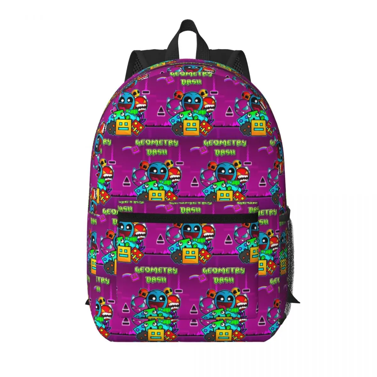 

Video Game Geometry Dash Student Backpack School Bag Hiking Travel Daypack for Men Women Bookbag Shoulder Bags