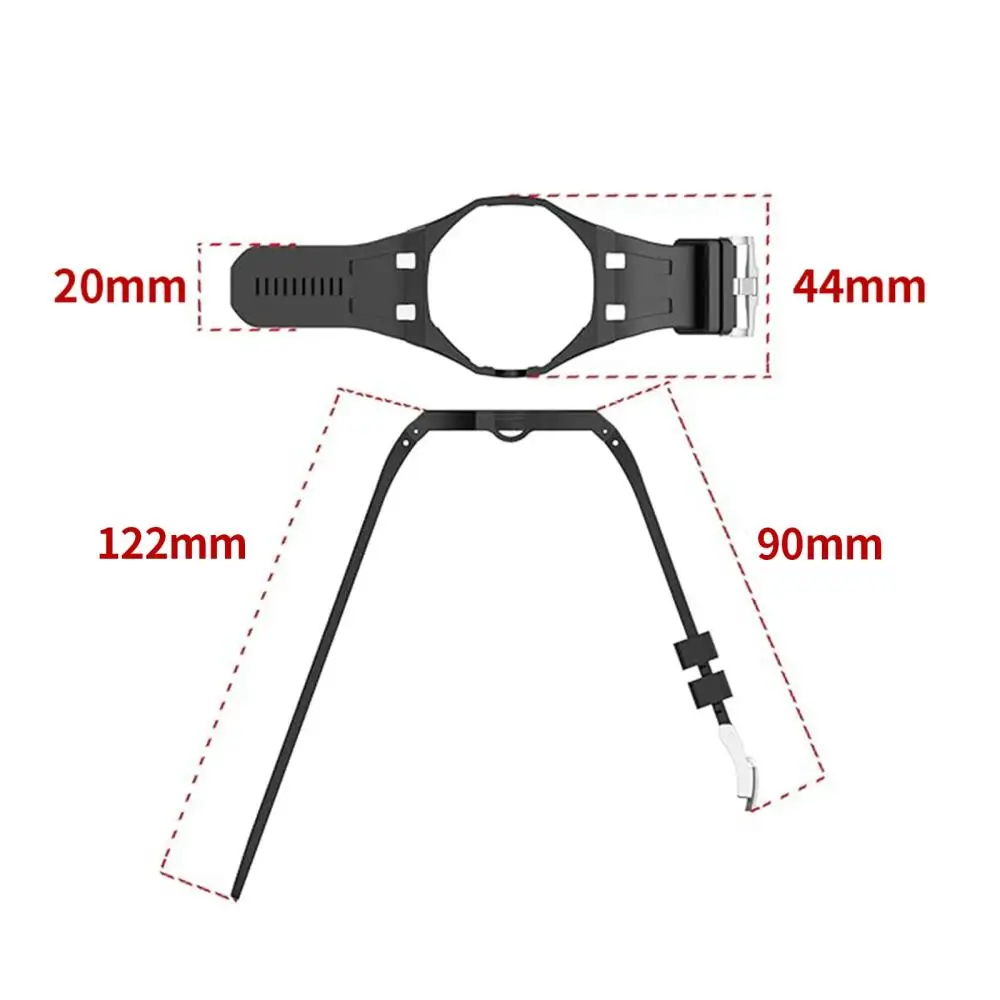 Metal Case+Silicone Strap For Swatch X AP Royal Po Pocket Watch Changer To Wristwatch Integrated Modification Accessories