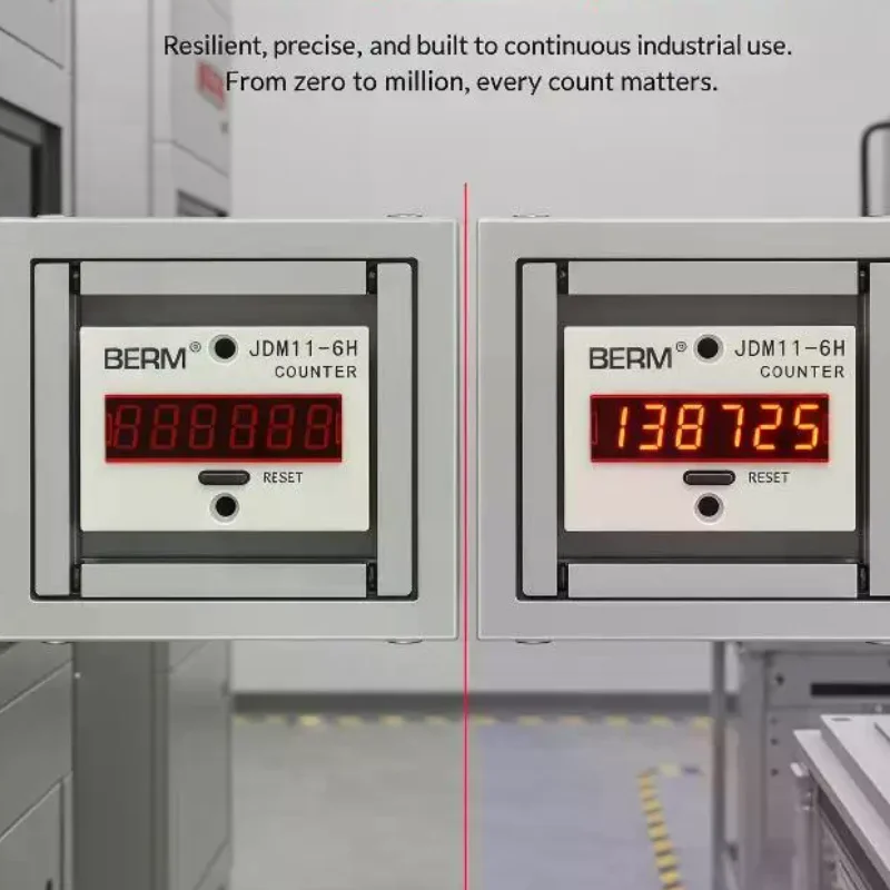 6 Digit Display Electronic Digital Counter JDM11-6H Counter Red LED Display Power Off Memory For Industrial Counting