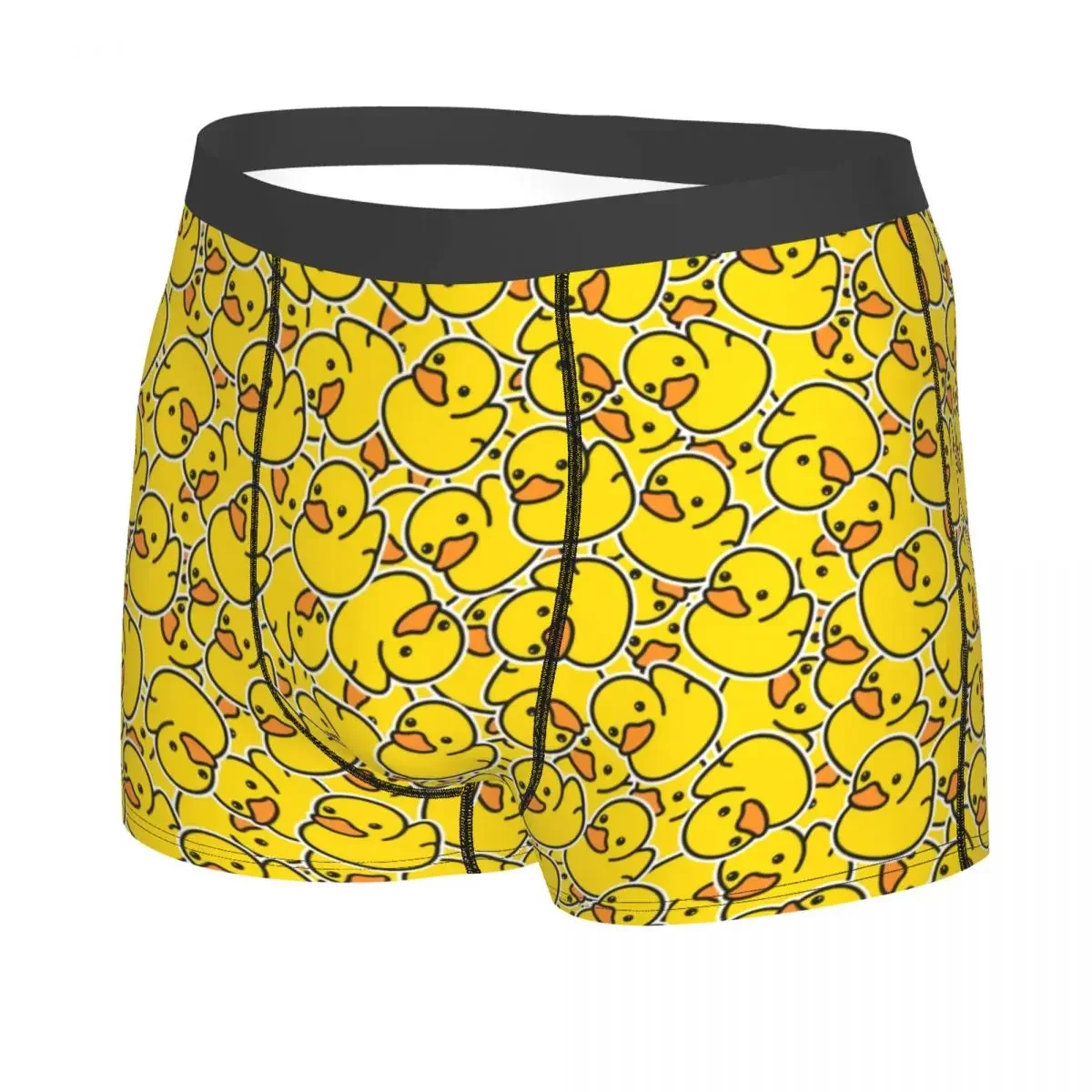 Custom Yellow Ducks Underwear Men Stretch Cartoon Boxer Briefs Shorts Panties Soft Sexy Underpants For Homme