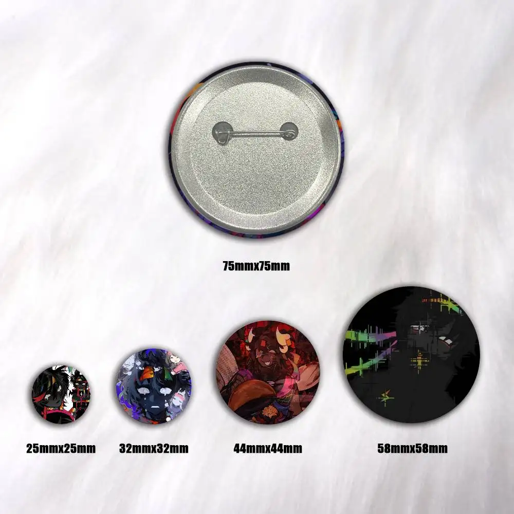 Anime S-Spokeishere S-Spoke  Pins Badges Round Laser Badge Brooch Clothes Backpack Accessories