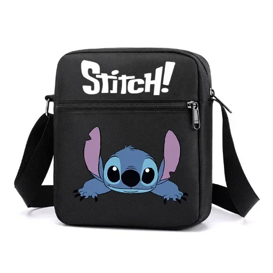 MINISO Disney Stitch Crossbody Backpack Lunch Box Bag Best Gift for Children Mochila Outdoor Lightening Zipper Shoulders Fashion