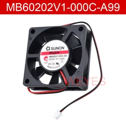 NEW MB60202V1-000C-A99 For SUNON 6020 60MM DC 24V 1.8W 6CM Inverter Server Power Supply Chassis Cooling Fan 2PINS