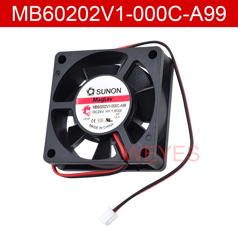 NEW MB60202V1-000C-A99  For SUNON 6020 60MM DC 24V 1.8W 6CM  Inverter Server Power Supply Chassis Cooling Fan 2PINS