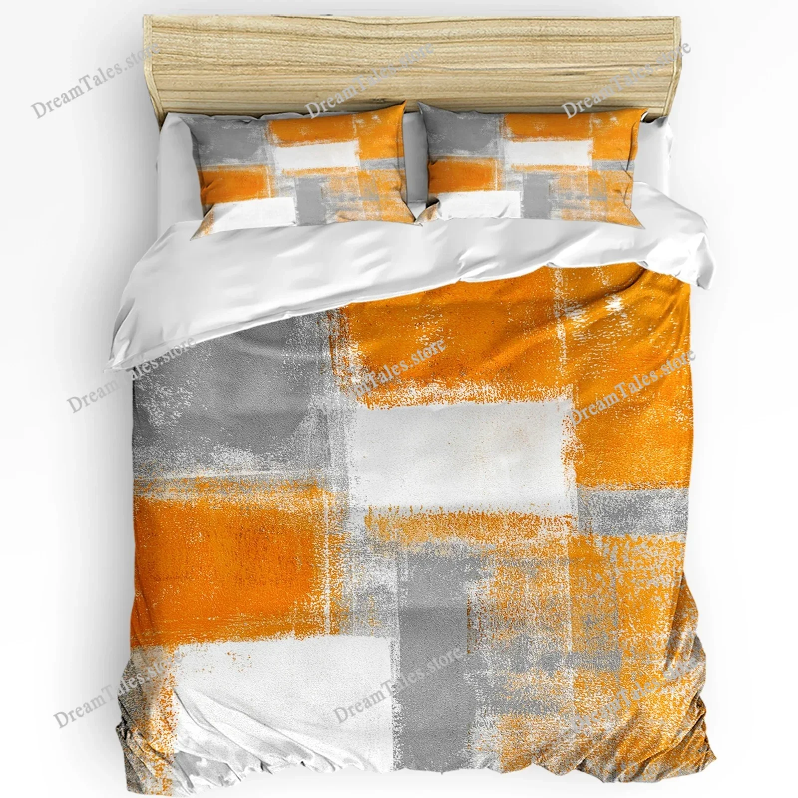 Geometric Red Black Gray Solid Abstract Bedding Set for Double Bed Home Textile Duvet Cover Quilt Cover Pillowcase Luxury Gift
