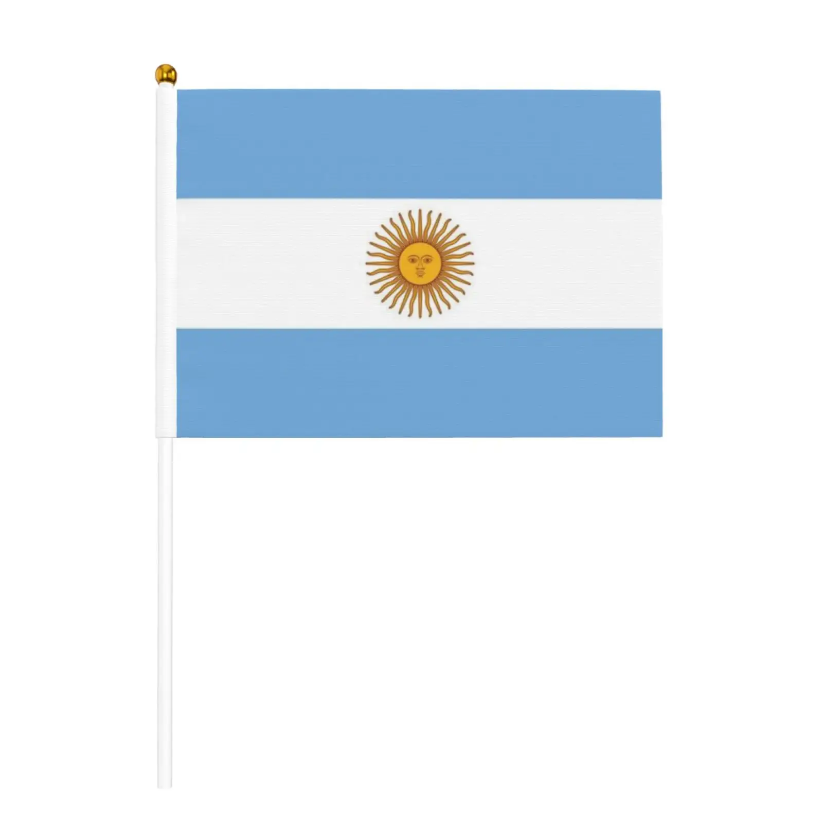 Argentina Soccer Team Hand Waving Flag With Plastic Pole National Team Fans Cheering Handheld Flag Football Match Party Supplies