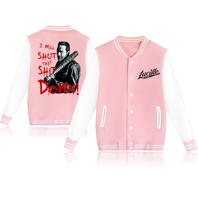 Negan-This Is Lucille The Walking Dead Baseball Uniform Sweatshirt Clothing Spring and Autumn Men's and Women's Hoodie Casual Ja