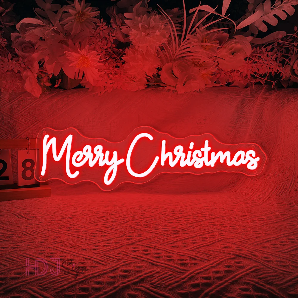 Merry Christmas Neon Led Sign Christmas Night Lights USB for Kids Bedroom Christmas Decoration Party Bar Wall Decor Neon Signs