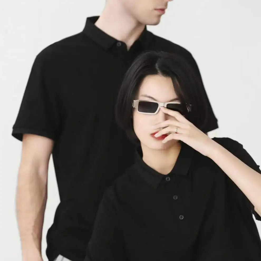 

2023 New in Polo Shirts Golf Wear for Men Women Hot Sell Solid Color Turn Down Collar Short Sleeve Couple Sports Shirts Tops