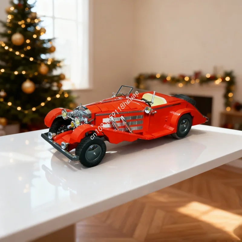 

Набор из 980 деталей: Модель Mercedes-Benz Special Roadster (MOC), конструктор для сборки, архитектурные блоки, идеи для подарков на Рождество, игрушки-конструкторы для детей