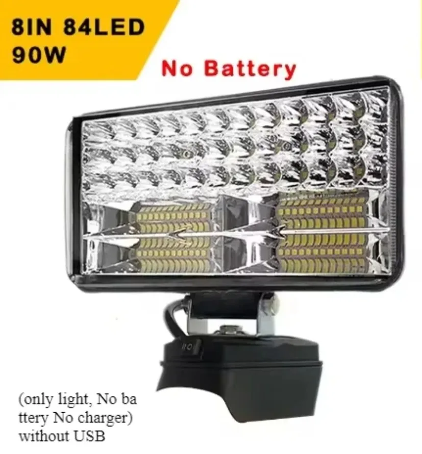 Lumière LED d'urgence pour batterie Makita 4 pouces projecteur Portable sans fil travail en plein air pêche outil portatif lumière pas de batterie pas d'usb