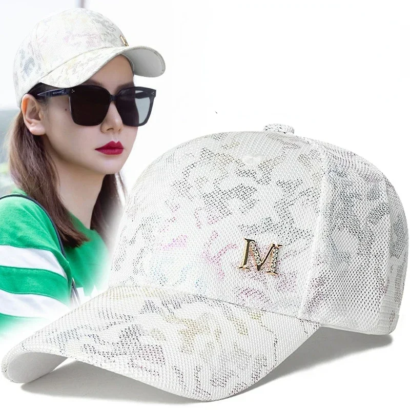 Women\'s Sun Hat 2024 Summer Ladies for Female Girl Baseball Cap Fashion Brand Sports Hat Snapback Breathable Snapback Hip Hop