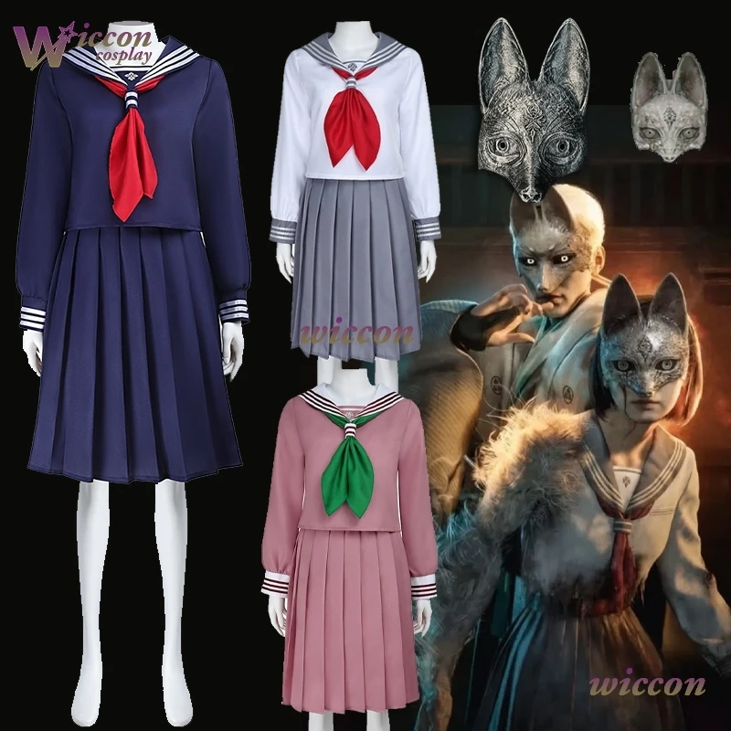 Moe Silent ƒ Hill juego de miedo Cosplay de terror Hinako Shimizu disfraz JK uniformes monstruo máscara de zorro guantes mujeres niñas Halloween Out