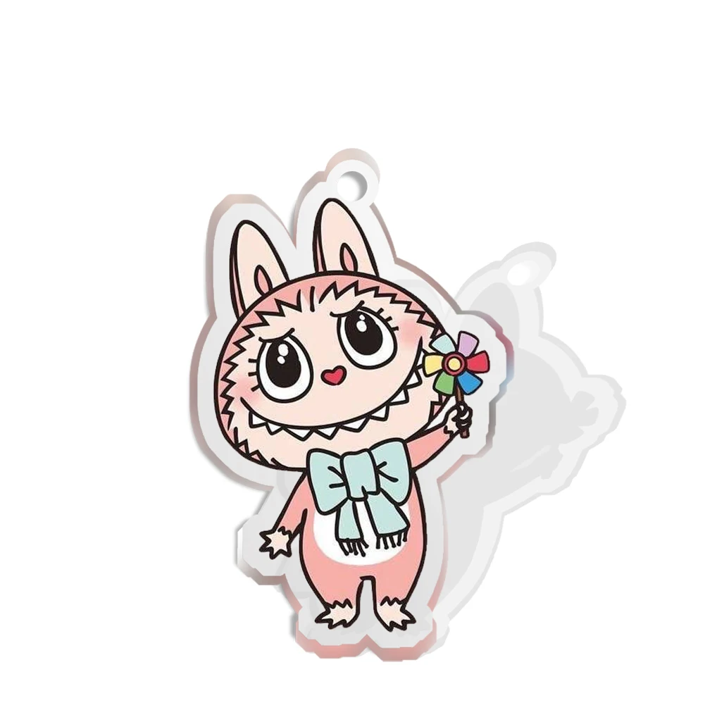 

10pcs Transparent Acrylic Cartoon Bubu Rabbit Pendant Charm DIY Earrings Accessories Bracelet Floating Jewelry Accessories