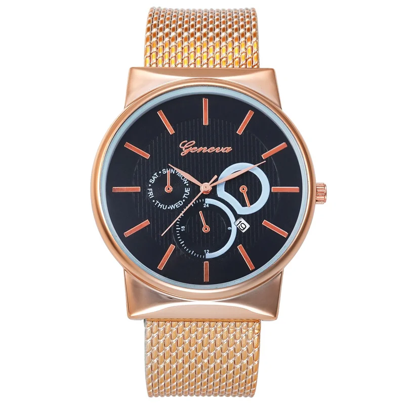 Fashion design new quartz mesh with watch men's watch foreign trade hot