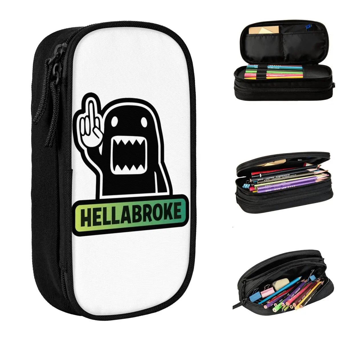 Domo Domo Kun Hellabroke Accessories Pencil Case Large-capacity Office Accessories Pencil Bag Suprise Gift