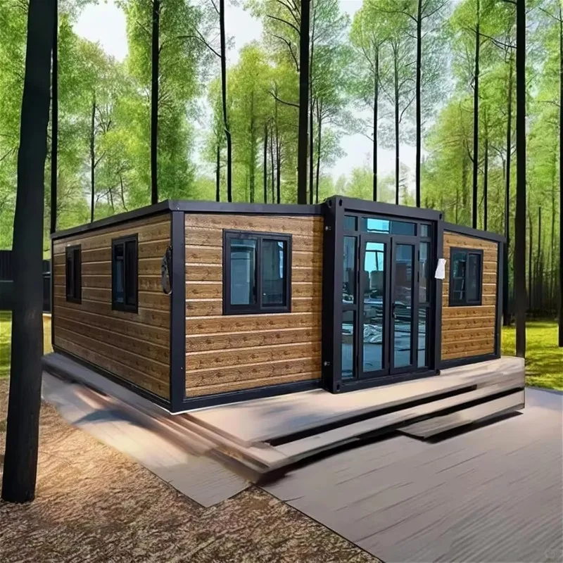 Casas Prefabricadas de 20 pies, Casa Contenedor Plegable de Lujo de 40 pies, Casas Prefabricadas de 2 Dormitorios, Construcción Rápida, Casa Modular para Jardín, Personalizable