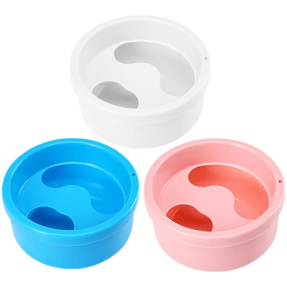 ชามแช่นิ้ว 3 ชิ้น ผิวเรียบ ใช้งานง่าย สำหรับล้างยาทาเล็บ ร้านเสริมสวย ชามแช่นิ้ว