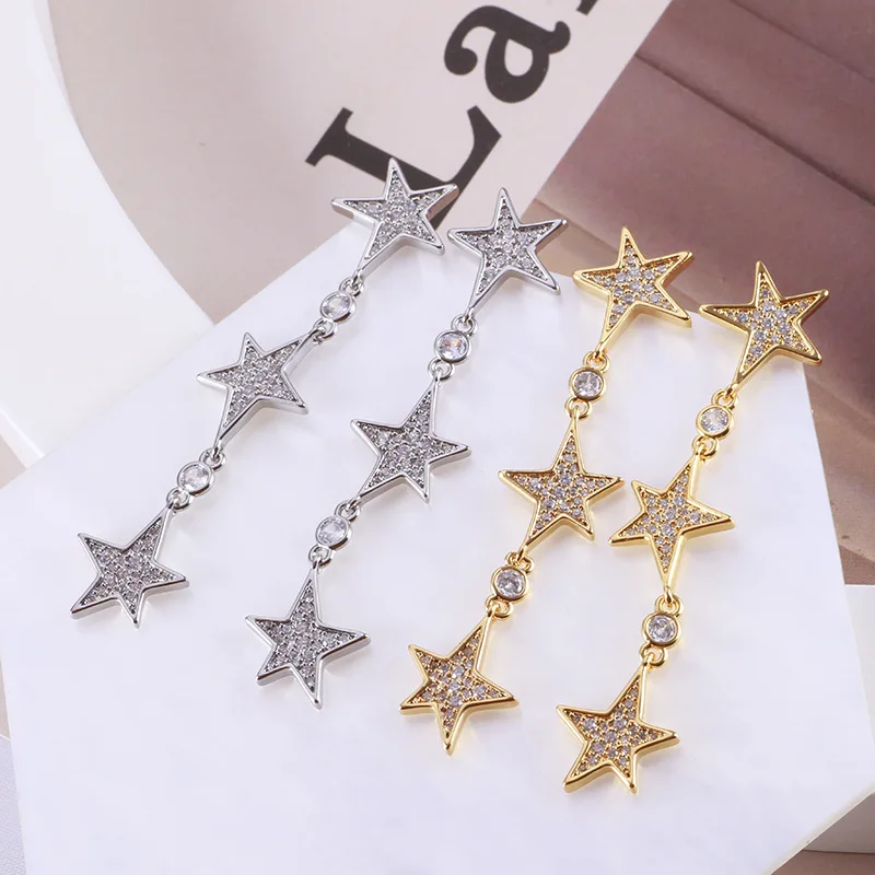 High Quality 1:1  Brand Star Earrings Gift For Women ohrringe damen ali express