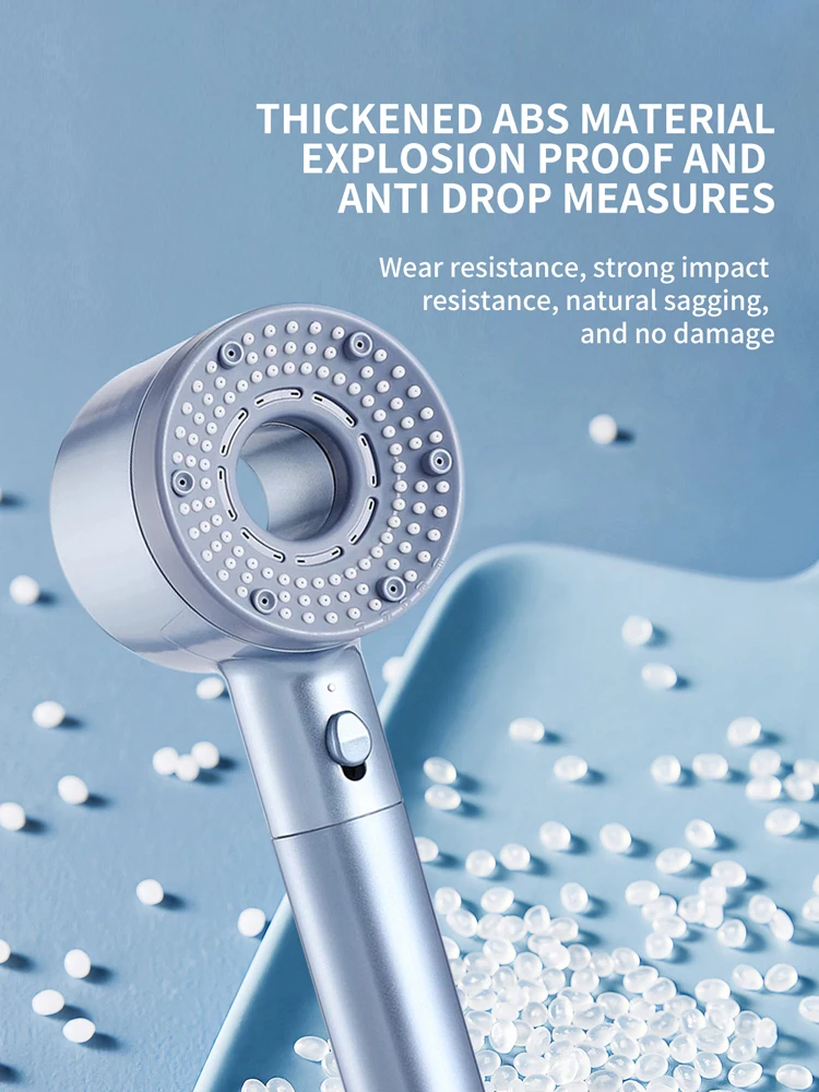 New Style Sky Blue Hand Shower High Pressure Handheld Shower 5 Models Universal Adaptation Bathroom Accessories WB8462