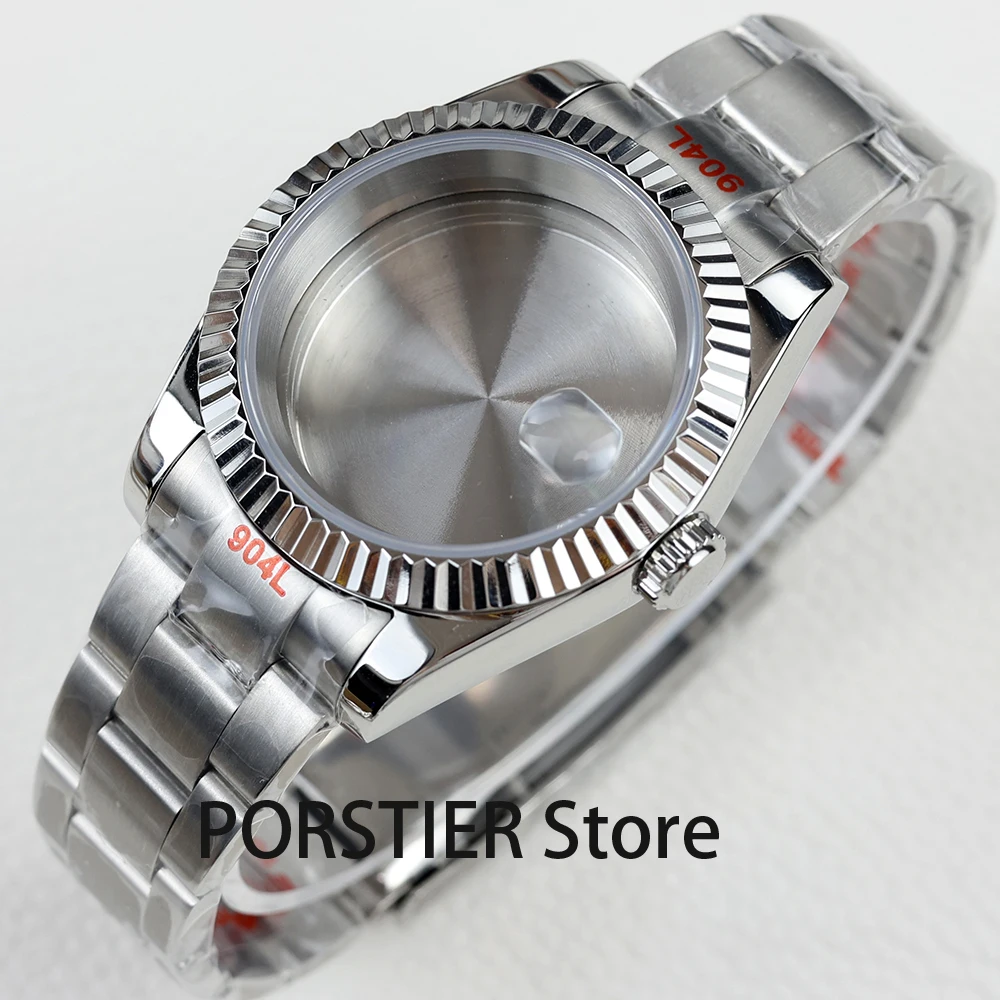 

36/39mm NH35 Watch Cases Stainless steel 100m waterprpoof fit NH35 NH36 movement Oyster Bracelet 28.5mm dial datejust Watch Case