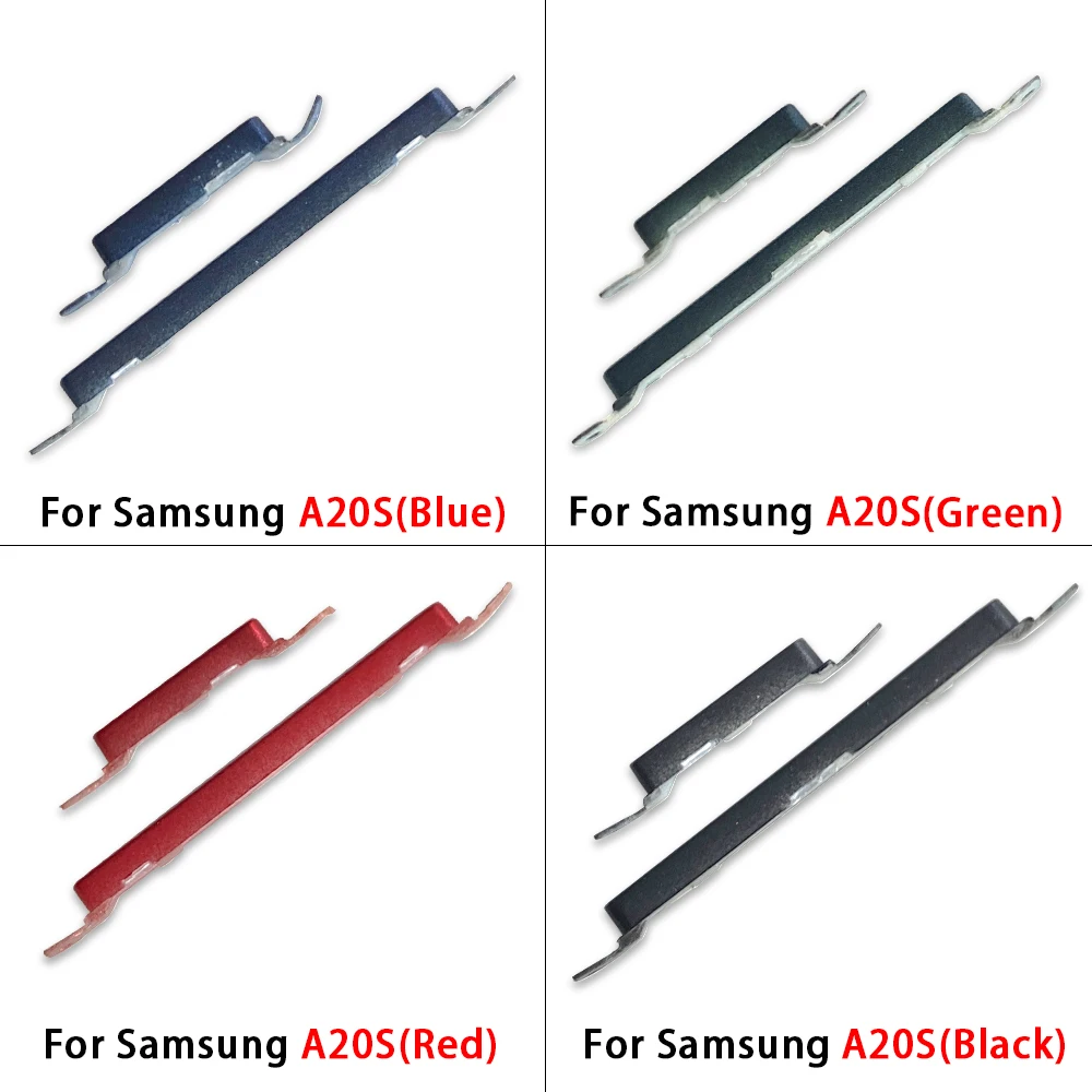 60Pcs，NEW For Samsung A10S A107F A20S A207F A30S A307F A50S A507F Side Keys Power and Volume Buttons Replacement Parts