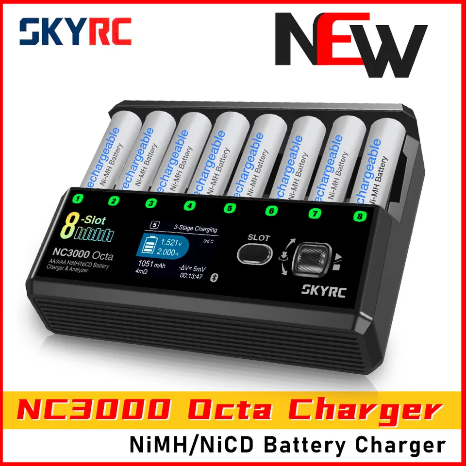 SKYRC NC3000 オクタ NiMH NiCD 充電器 8スロット 7スマートモード 100