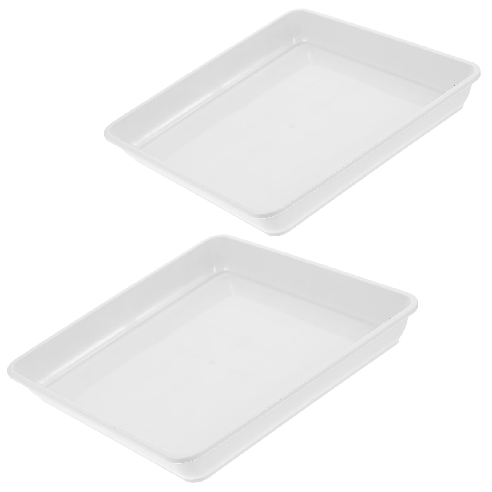 

2Pcs Flower Pot Tray Plastic Square Saucer Bottoms Sturdy Durable For Indoor Succulent Plants Plant Pots Tray Small Plant Pots