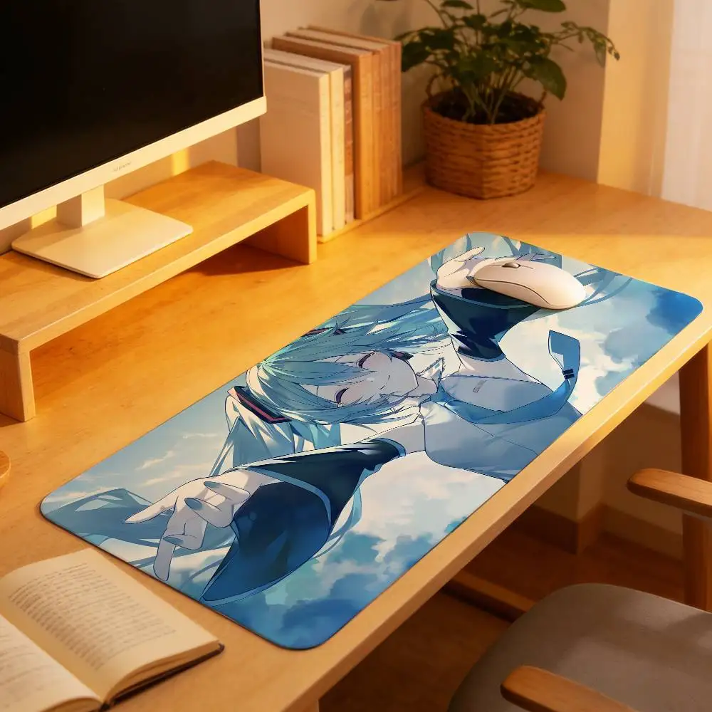 H-Hatsune M-Miku Mouse Pad Computer Mat Deskpad Laptop Keyboard Mat Office Large Landscape Mousepad view 4