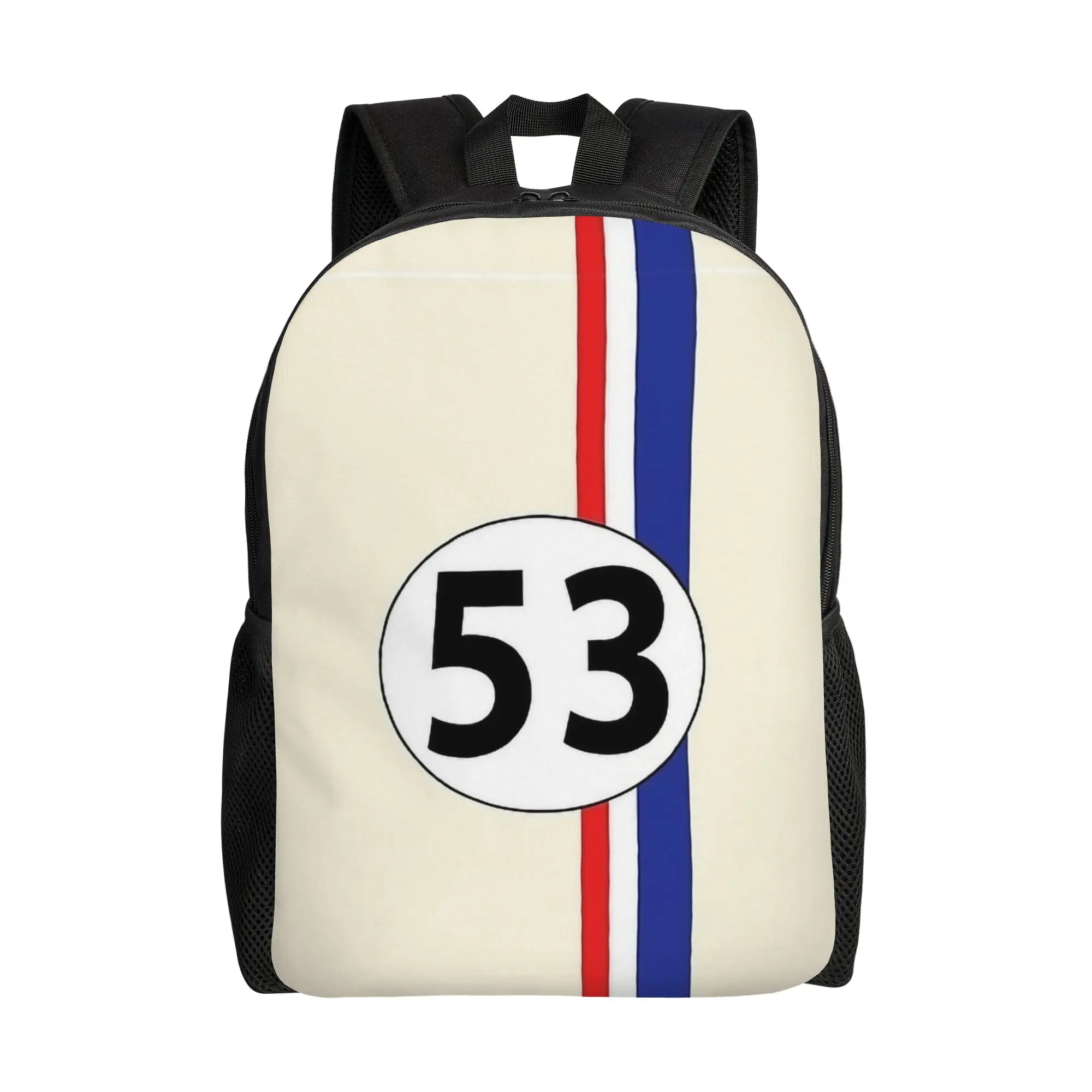 

Классический рюкзак Herbie 53 Car Racing для мужчин и женщин, модный, для старшей школы, бизнеса, повседневный, с логотипом из фильма, для колледжа, холщовые сумки, легкий вес