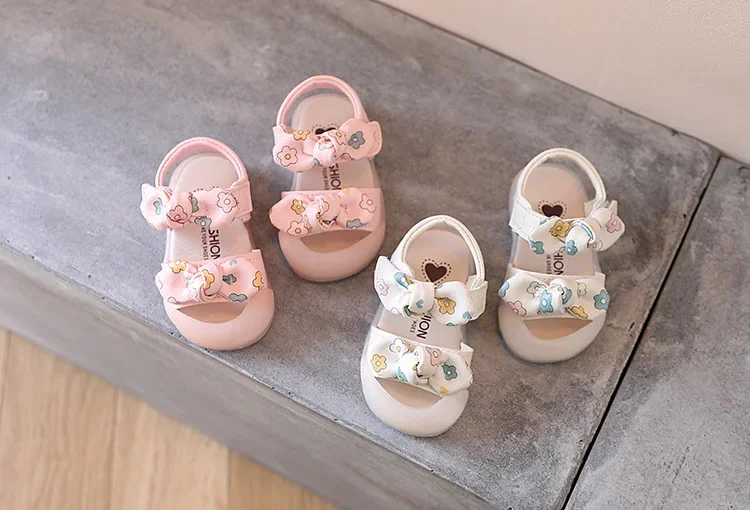 Sandalias de bebé Baotou para niñas pequeñas, zapatos de princesa para niñas, zapatos de suela suave para bebés