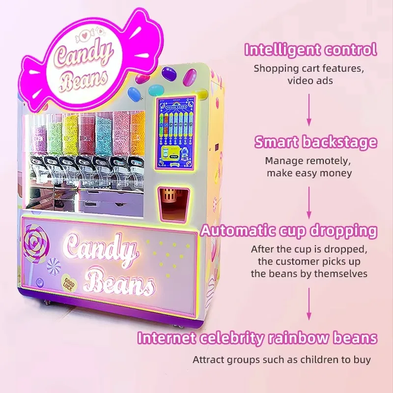 2026 New Custom Business Chocolate Sugar Beans Vending Machine 22-inch Touchscreen Compressor Cooling SDK