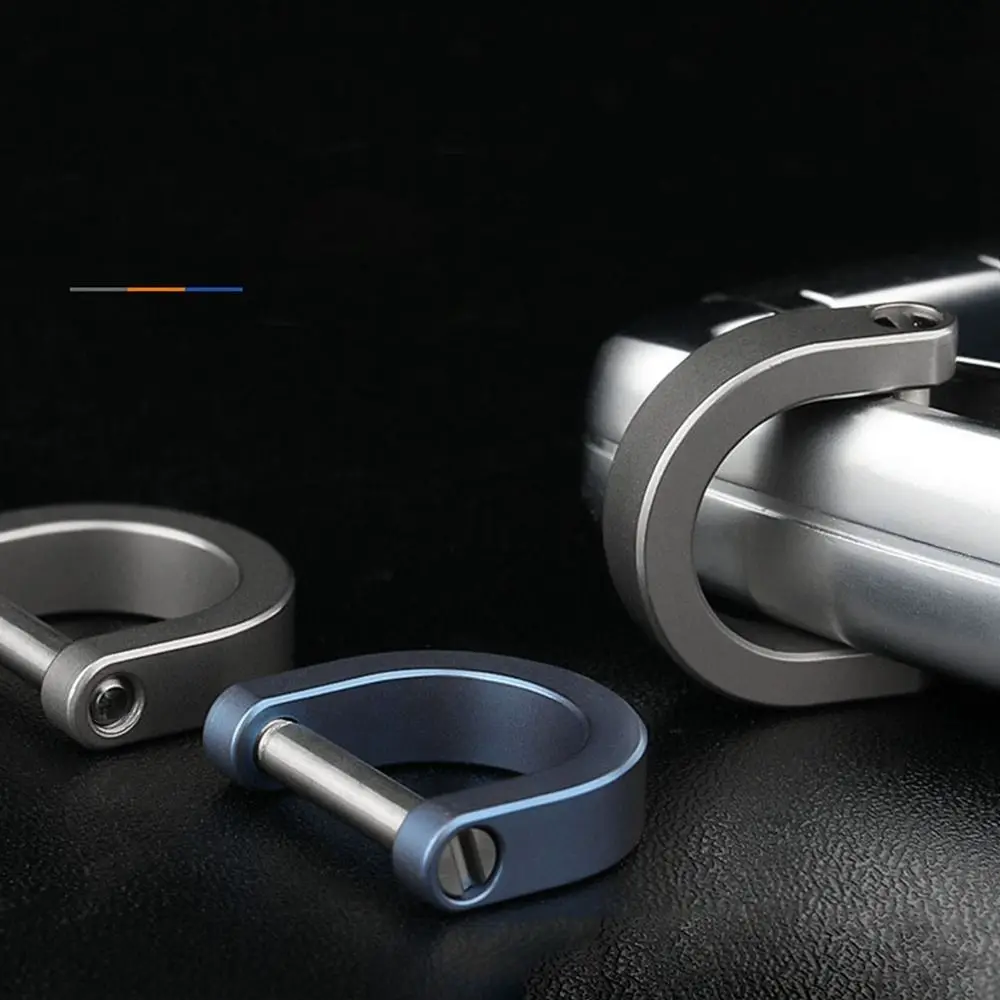 Titanium Alloy Outdoor Bracelet Buckles Horseshoe Buckles Carabiner D Bow Staples Shackle Key Ring Keychain Hook Buckles view 6