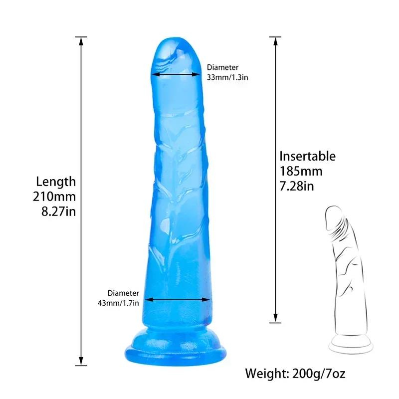 Soft Jelly Dildo Realistic Anal Dick Strapon Erotic Sextoys Suction Cup Big Penis Strap-on Adult Sex Toys for Women Sex Shop