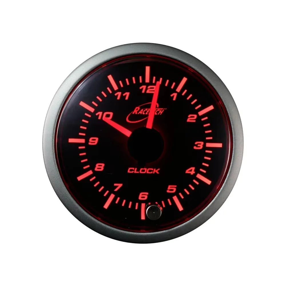 52mm Smoke Lens Electrical Clock with White&amber LED Display-for Tuning Cars/100%