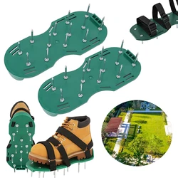 Lawn Aerator Shoes Aerator Spiked Sandals with Adjustable Strap Grass Spiked Shoes Anti-Slip for Yard Patio Garden