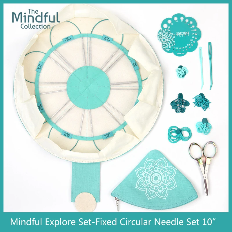 Knitters Pride Mindful The Explore Set  Fixed Circular Lace Needle Set 