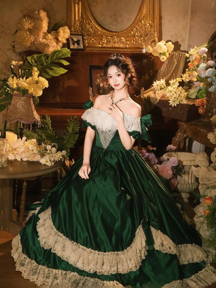 

Retro Princess Style Evening Gown Women's Luxury Birthday Dress Studio Photo Shoot Atmosphere Sensation Costume Stage Fashion