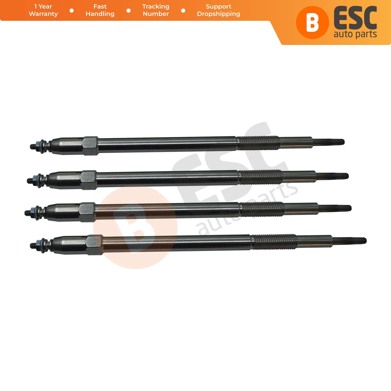 

ESC Auto Parts EGP86-1 4 Pieces Heater Glow Plug 11 Volt 11065-2W202, 7701058142 for Nissan Renault Master Ship From Turkey