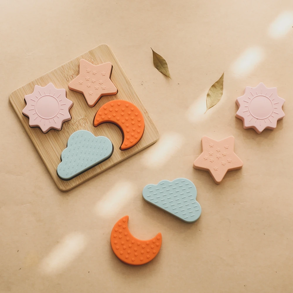 

Montessori Wooden Toys for Baby Stars Moon Balance Blocks Board Games Educational Toys Children Stacking High Blocks Constructor
