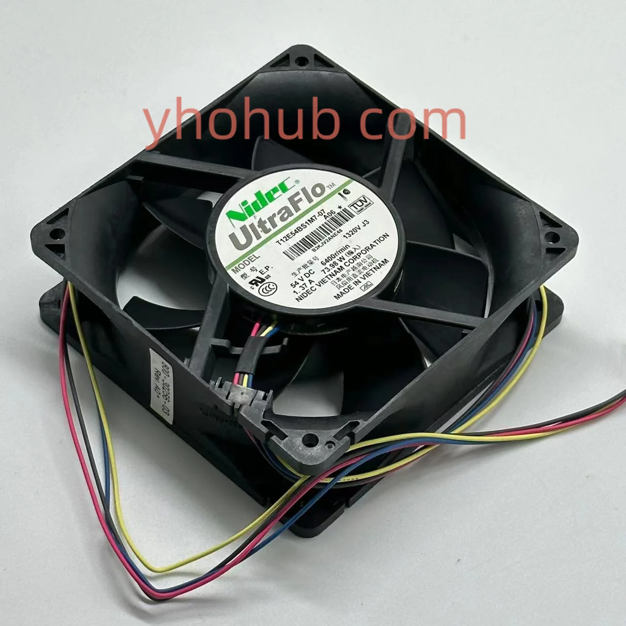 Nidec T12E54BS1M7-07 A06 DC 54V 1.37A 120x120x38mm Server Cooling Fan