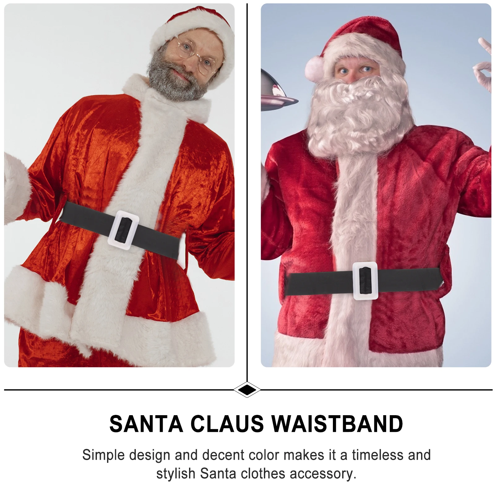 

10 pcs Large Buckle Wide Santa Waistband Waist Belt Holiday Decorative Men Accessories Gift