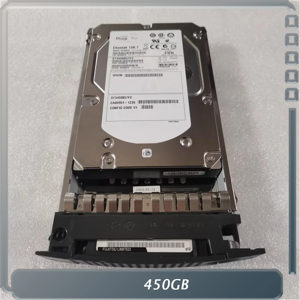 

For Fujitsu 450GB 15K 3.5“ FC HDD Hard Drive DX410 DX440 CA06600-E465