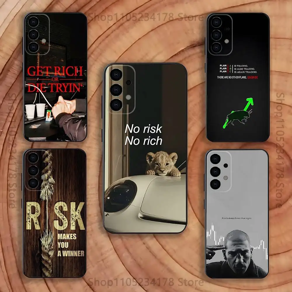 

Money Trading Day Trader Risk Rich Phone Case for Samsung S24 S22 S25 Ultra S9 S20 FE S23 Plus S10 S21 Shockproof Funda Cover