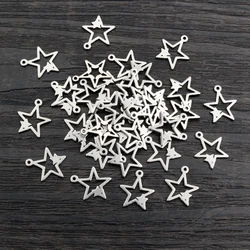 30pcs 13x11mm No Fade Charms 316 Stainless Steel Star Charms handmade Craft pendant Jewelry Making,DIY for necklace