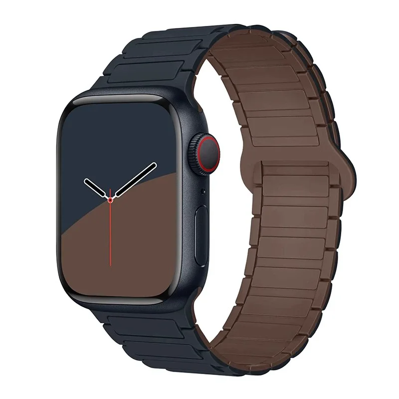 Magnetisches Armband für Apple Watch 46mm 45mm 44mm 42mm 49 40 Silikon-Armband iWatch Series 12 11 10 9 8 7 Se Ultra 3 4 – Detail 5